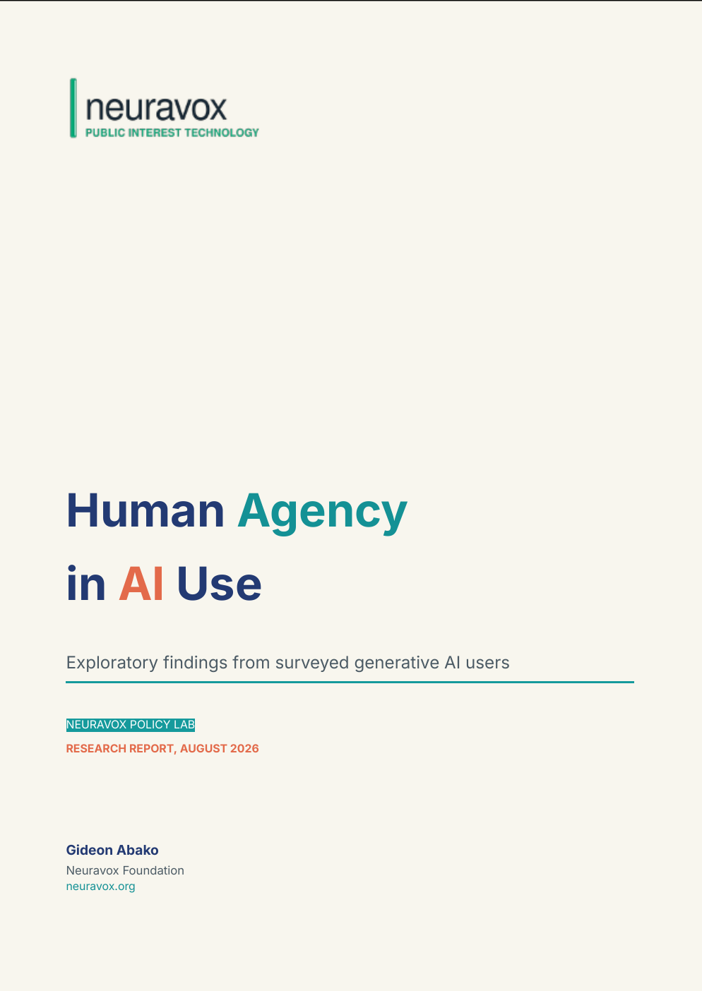 Cover of Human Agency in AI Use